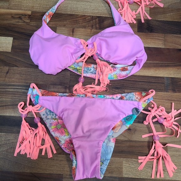 Nwot Victoria secret reversible 2 piece swimsuit - Picture 2 of 4